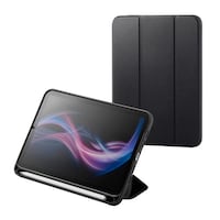 エレコム 8.3インチiPad mini(A17 Pro) レザーケース 手帳型 2アングル Apple Pencil収納 スリープ対応 ブラック TBWA25SWVSABK