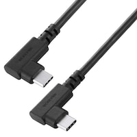 エレコム USB2.0ケーブル CCタイプ 認証品 USB PD対応 最大240W 両端L字コネクタ やわらか 2.0m ブラック U2CCLLEY20NBK