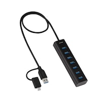 エレコム USBHUB USBC変換アダプタ 5Gpbs USBA×7 セルフパワー 7ポート ブラック U3HCT070SBK