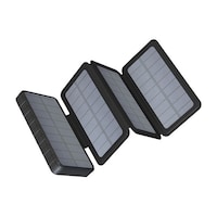 磁気研究所 ソーラーパネル4面搭載 急速充電モバイルバッテリー10,000mAh ブラック HD4MBTCD20WSP4L10BK