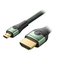VENTION コットン編み超薄型HDMIDMaletoHDMIAMaleケーブル8K2mアルミニウム合金タイプHDCP対応グリーンAG1450