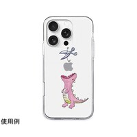 アズワン エイカン ソフトクリアケース for iPhone 16 Pro はらぺこザウルス ピンク AK26997i16PR