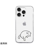 アズワン エイカン ソフトクリアケース for iPhone 16 Pro 猫ちゃんはグルーミング中 AK27022i16PR