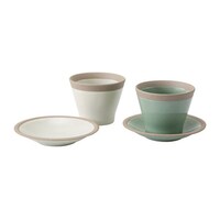 アズワン カップ&トレーペア カップ(径9×7.5cm・250mL)・小皿(径13×2cm)×各2 K50506815