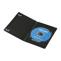 サンワサプライ 【5個セット(30枚×5)】 スリムDVDトールケース(1枚収納・30枚セット・ブラック) DVDTU130BKNX5