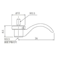 マグネスケール リフトレバー 測定子取付穴:M2.5 DZ161
