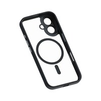 アズワン ミアック レンズガード一体型MagSafe対応クリアケース for iPhone 16 Plus ブラック MA27193i16PL