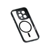 アズワン ミアック レンズガード一体型MagSafe対応クリアケース for iPhone 16 Pro ブラック MA27194i16PR