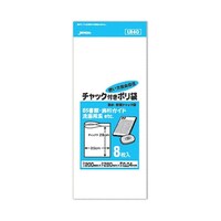 ジャパックス 【10セット】 防水・防湿チャック付きポリ袋 8枚入 透明 UI40X10