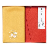 アズワン 刺繍入り金封包み&金封ふくさ 赤 金封包み38×37cm、金封ふくさ20×12cm B1055685