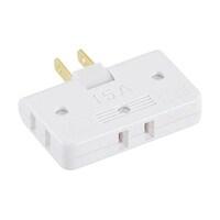 オーム電機 【10個セット】 コーナータップ 3個口 064964 ホワイト HSA39WX10