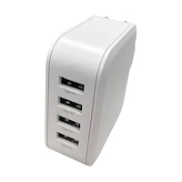 磁気研究所 【3セット】 USB充電器 24W TypeAx4ポート スイングプラグ採用 ホワイト HDAC4U24WHX3