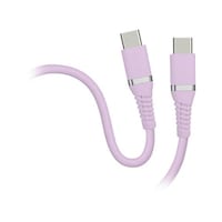 磁気研究所 【5本セット】 やわらかケーブル TypeC to TypeC ラベンダーパープル HDSTCC100W1PLX5