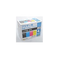 ワールドビジネスサプライ Luna Life ブラザー用 互換インクカートリッジ LC104PK 4本パック LN BR10/4P