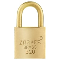 ZARKER 真鍮製 防錆南京錠 プッシュロック キー式 ツル径3.5mm
