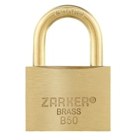ZARKER 真鍮製 防錆南京錠 プッシュロック キー式 ツル径7.2mm
