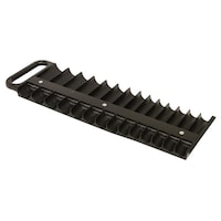LISLE マグネット式 3/8 ソケットホルダー 28個収納 レールタイプ ブラック