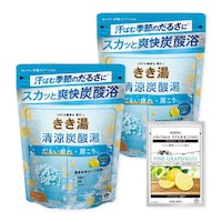 アース製薬 きき湯 清涼炭酸湯 さわやかレモンの香り 入浴剤 お風呂 浴室 檸檬 おまけ ききゆ 360g 2個セット 30g分包付き 1ケース(2個×6入)