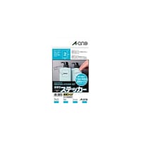 エーワン 手作りステッカー 透明タイプ 印刷用透明フィルムラベル+保護用透明フィルムラベル はがきサイズ ノーカット 1パック(2セット入) 29423