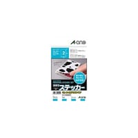 エーワン 手作りステッカー キレイにはがせるタイプ はがきサイズ ノーカット 1パック(2セット入) 29424
