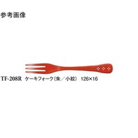 スリーライン ケーキフォーク 朱/小紋ケーキフォーク 1000個入TF208R