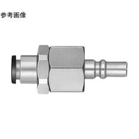 日東工器 スモールカプラ(プラグ)真ちゅう(クロムめっき)NBR チューブ取付用 外径Φ6mmチューブ用 MS20PC6 BRASS NBR