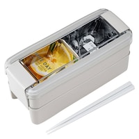 岩崎工業 お弁当箱 イージーケアランチボックス2段 680ml グレージュ ※2個以上から注文可能(販売価格は1個単位の価格)