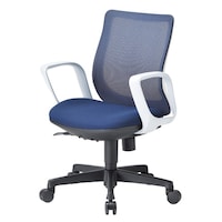 AICO OA3200シリーズ OA3215 メッシュバックチェア 背ホワイト/ローバック サークル肘付