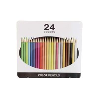アイ・エス 缶入り色鉛筆 24色 ISCP24×5