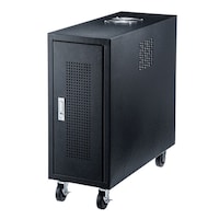 サンワサプライ キャスター付きハブボックス(2U・ブラック) CPTHBOX2UBK 1台【メーカー直送/軒先渡し】