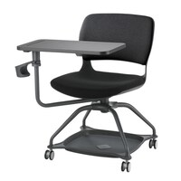 サンワサプライ ミーティングチェア テーブル付き(ブラック)SNCT165BK 1脚【メーカー直送/軒先渡し】