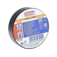 Tesa PVC絶縁テープ 黒 幅 19mm 長さ 25m tesaflex 53948 539480003307