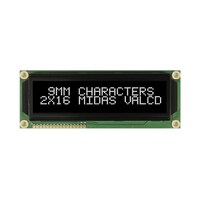 Midas 透過型 英数字 PoEスイッチHAT Raspberry Pi用 黒 2列16文字 MC21609A12WVNMLW