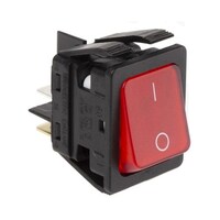 Arcolectric ロッカースイッチ 双極単投(DPST)イルミネーション:あり カットアウト幅:22.1mm C6053ALNAE