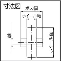 トラスコ中山 TRUSCO アルミ製ホイール Φ38X12 V38ALN 1個 ※3個以上から注文可能(販売価格は1個単位の価格)