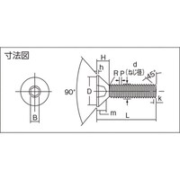 トラスコ中山 TRUSCO 六角穴付皿ボルト ユニクロ M8X25 (10本入り) S6100825 1Pk(10本) ※3パック以上から注文可能(販売価格は1パック単位の価格)