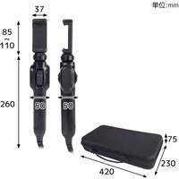 サンコー サンコー スマホで見る2カメラ先端2方向可動8mm径工業内視鏡2m SMPH25S2M 1個