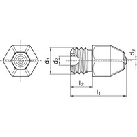 グーリング GUHRING 3Dプリンター用ノズル DIANOZ MK8 フィラメント径2.85mm用 ノズル口径0.6mm 9614285.060 1個