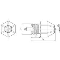 グーリング GUHRING 3Dプリンター用ノズル DIANOZ Raise3D フィラメント径1.75mm用 ノズル口径0.2mm 9616175.020 1個