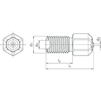 グーリング GUHRING 3Dプリンター用ノズル DIANOZ UltiMaker フィラメント径2.85mm用 ノズル口径0.2mm 9619285.020 1個