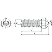 グーリング GUHRING 3Dプリンター用ノズル DIANOZ Volcano フィラメント径2.85mm用 ノズル口径1mm 9621285.100 1個