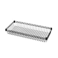 アイリスオーヤマ カラーメタルラック バスケット棚板 CMM7535BT ブラック 幅750×奥行350×高さ100mm 【メーカー直送/軒先渡し】