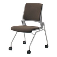 オルディナ 総張り肘無 本体灰 茶軟床用