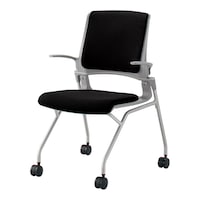 オルディナ 総張り肘付   本体灰 黒硬床用