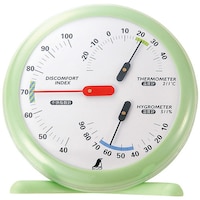 シンワ測定 70480温湿度不快計丸型15リーフグリーン 70480 1個