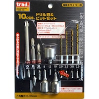 三共コーポレーション 10pcs.ドリル刃&ビットセット TDB10 ドリルセット 1個