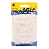 シンワ測定 78494純綿水糸カード巻8号1.2mm100m 78494 測量用標示具 1個