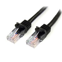 スターテック Cat5e LANケーブル 5m ブラック 1個 45PAT5MBK