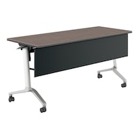 コンフェスト シンプルW15D6濃木目パネル付棚付