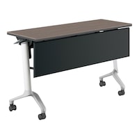 コンフェスト シンプルW12D4濃木目パネル付棚付